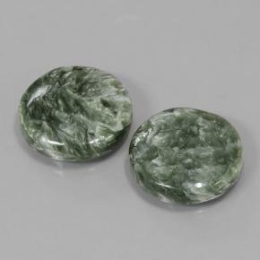 Gemme di Serafinito Verde naturale da 11.18 ct, Taglio rotondo, Opaco