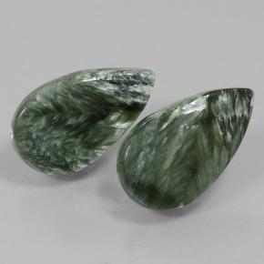 Gemme di Serafinito Verde naturale da 11.98 ct, Forma a pera, Opaco