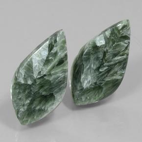 Serafinite naturale verde da 19,06 ct, forma fantasia, opaco