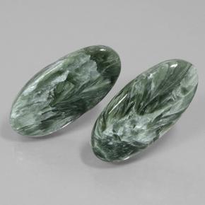 Gemme di Serafinito Verde naturale da 20.79 ct, Taglio ovale, Opaco