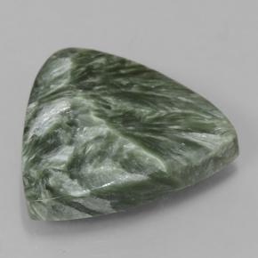 Serafinito Verde naturale da 10.32 ct, Taglio trillion, Opaco