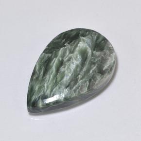 Serafinito Verde naturale da 8.73 ct, Forma a pera, Opaco