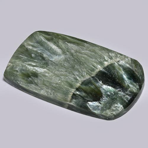 Serafinito Verde naturale da 19.28 ct, Forma fantasia, Opaco