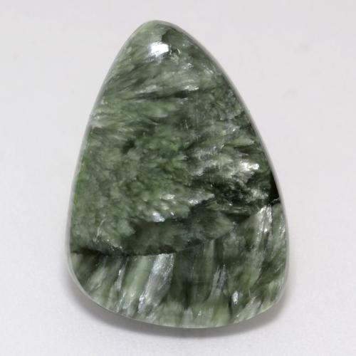 Serafinite naturale verde da 8,66 ct, forma fantasia, opaco