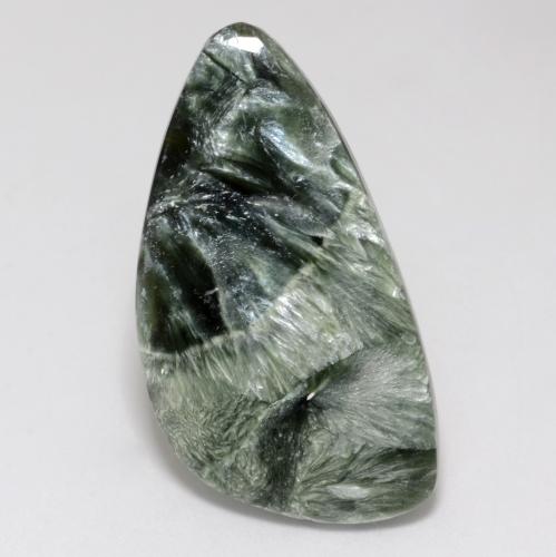 Serafinito Verde multicolore naturale da 13.83 ct, Forma fantasia, Opaco