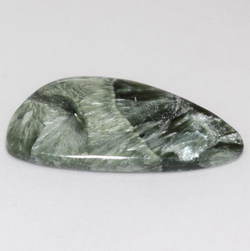 Serafinito Verde multicolore naturale da 13.83 ct, Forma fantasia, Opaco