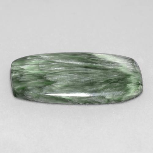 Serafinite naturale verde da 11,68 ct, forma fantasia, opaco