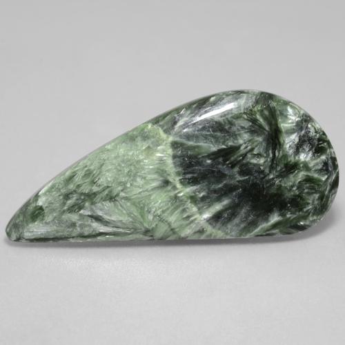 Serafinito Verde grigiastro naturale da 18.63 ct, Forma fantasia, Opaco