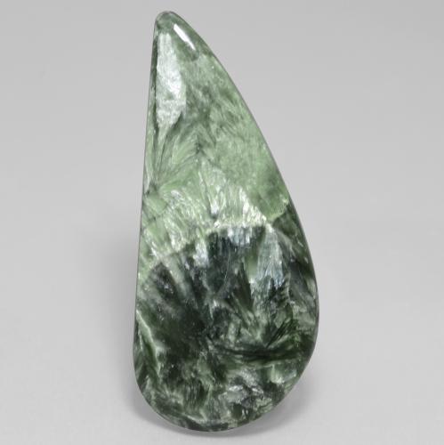 Serafinito Verde grigiastro naturale da 18.63 ct, Forma fantasia, Opaco