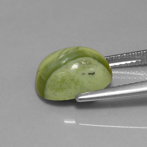 Serpentina naturale verde da 3,59 ct, taglio ovale, opaco