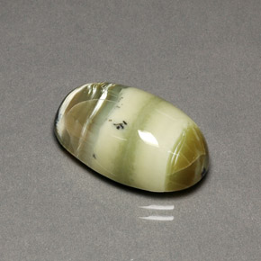 Serpentina naturale verde da 9,88 ct, taglio ovale, opaco