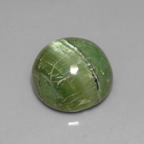 Serpentina naturale verde da 6,40 ct, taglio rotondo, opaco