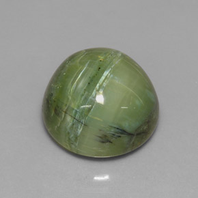 Serpentina naturale verde da 7,64 ct, taglio rotondo, opaco