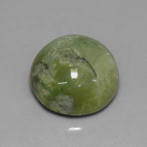 Serpentina naturale verde da 7,86 ct, taglio rotondo, opaco