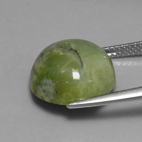 Serpentina naturale verde da 7,86 ct, taglio rotondo, opaco