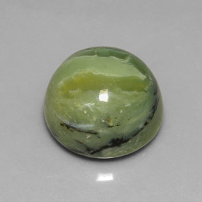 Serpentina naturale verde da 8,26 ct, taglio rotondo, opaco
