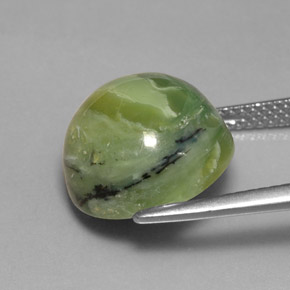 Serpentina naturale verde da 8,26 ct, taglio rotondo, opaco