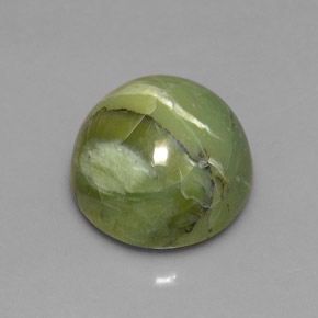 Serpentina naturale verde da 7,23 ct, taglio rotondo, opaco