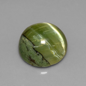 Serpentina naturale verde da 6,30 ct, taglio rotondo, opaco