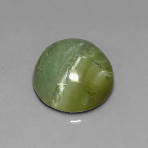 Serpentina naturale verde da 4,61 ct, taglio rotondo, opaco