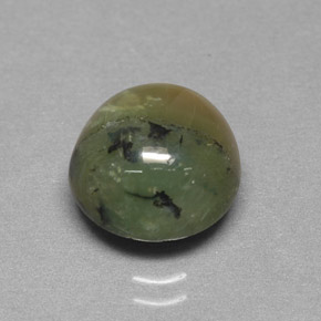 Serpentina naturale verde da 3,63 ct, taglio rotondo, opaco