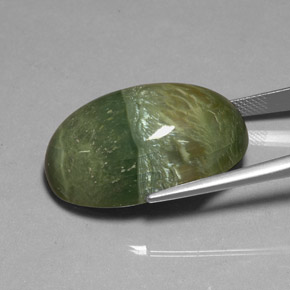 Serpentina naturale verde da 38,22 ct, taglio ovale, opaco