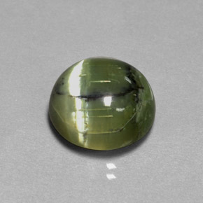 Serpentina naturale verde da 7,53 ct, taglio rotondo, opaco