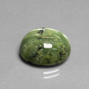 Serpentina naturale verde da 7,13 ct, taglio ovale, opaco