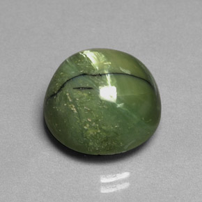 Serpentina naturale verde da 11,31 ct, taglio rotondo, opaco