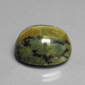 Serpentina naturale verde da 10,26 ct, taglio ovale, opaco