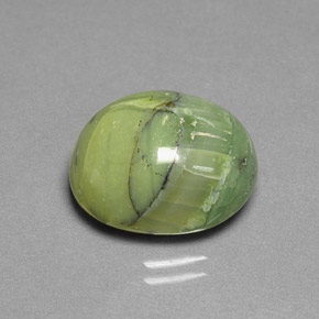 Serpentina naturale verde da 8,56 ct, taglio ovale, opaco