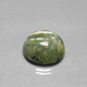Serpentina naturale verde da 9,20 ct, taglio ovale, opaco