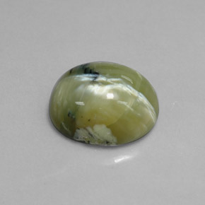 Serpentina naturale verde da 5,26 ct, taglio ovale, opaco