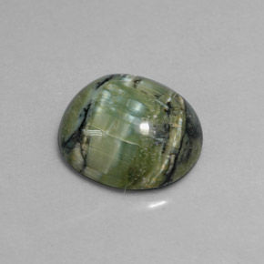 Serpentina naturale verde da 4,29 ct, taglio ovale, opaco