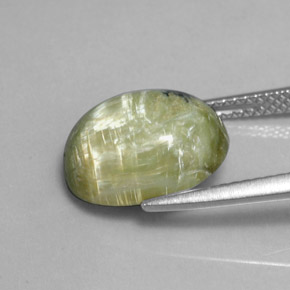Serpentina naturale verde da 3,97 ct, taglio ovale, opaco