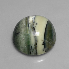 Serpentina naturale verde da 7,52 ct, taglio rotondo, opaco