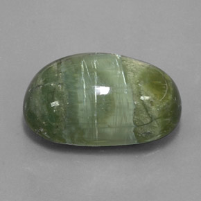 Serpentina naturale verde da 14,20 ct, taglio ovale, opaco