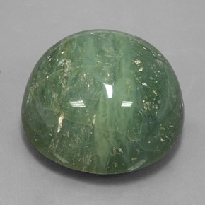 Serpentina naturale verde da 41,28 ct, taglio rotondo, opaco