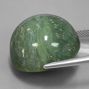 Serpentina naturale verde da 41,28 ct, taglio rotondo, opaco