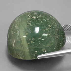 Serpentina naturale verde da 48,32 ct, taglio rotondo, opaco