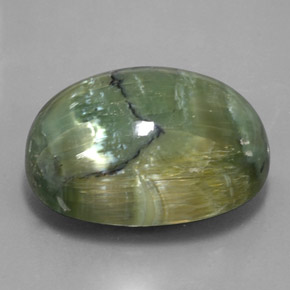Serpentina naturale verde da 42,76 ct, taglio ovale, opaco