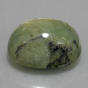 Serpentina naturale verde da 7,68 ct, taglio ovale, opaco