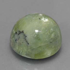 Serpentina naturale verde da 5,17 ct, taglio rotondo, opaco