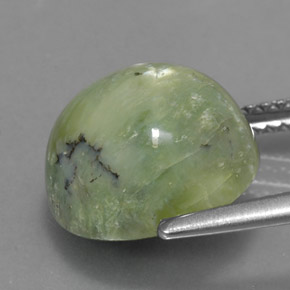 Serpentina naturale verde da 5,17 ct, taglio rotondo, opaco
