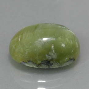 Serpentina naturale verde da 5,32 ct, taglio ovale, opaco