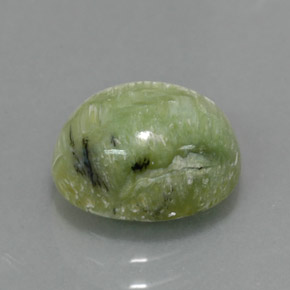 Serpentina naturale verde da 2,57 ct, taglio ovale, opaco