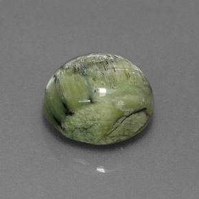 Serpentina naturale verde da 2,76 ct, taglio rotondo, opaco