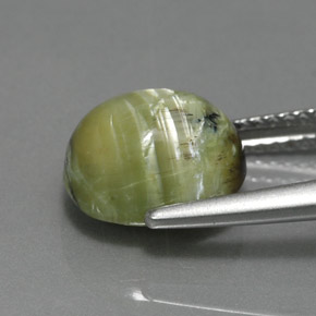Serpentina naturale verde da 2,93 ct, taglio ovale, opaco