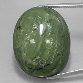 Serpentinite Verde terroso naturale da 79.50 ct, Ovale, Opaco
