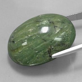 Serpentinite Verde terroso naturale da 79.50 ct, Ovale, Opaco